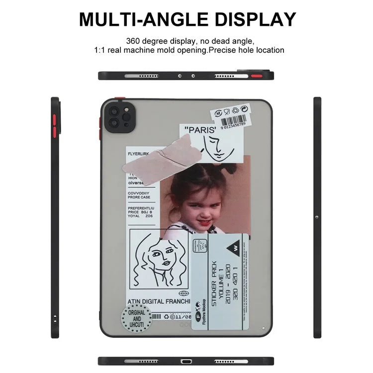 For iPad Pro 11 (2022) / (2021) / (2020) Case Pattern Printing PC+TPU Anti-scratch Tablet Cover