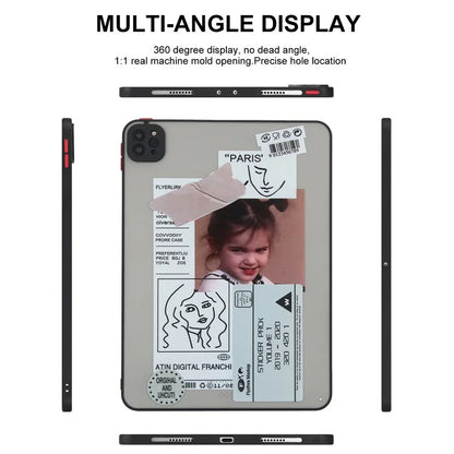 For iPad Pro 11 (2022) / (2021) / (2020) Case Pattern Printing PC+TPU Anti-scratch Tablet Cover