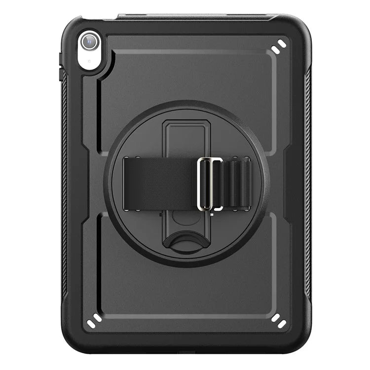 Tablet Case for iPad 10.9 (2022) (A2696) Hand Strap Kickstand PC+TPU Cover Drop-proof