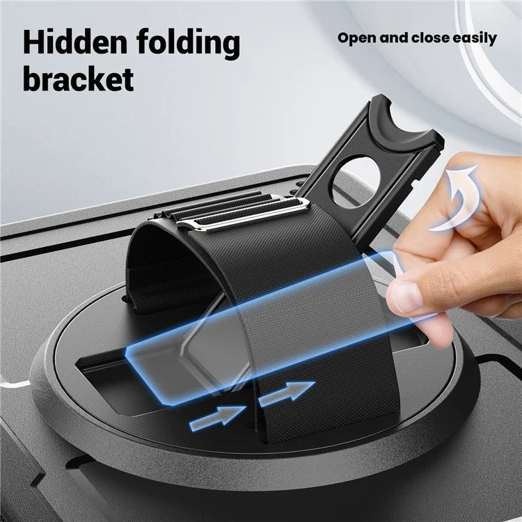 Tablet Case for iPad 10.9 (2022) (A2696) Hand Strap Kickstand PC+TPU Cover Drop-proof