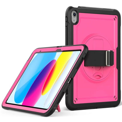 Tablet Case for iPad 10.9 (2022) (A2696) Hand Strap Kickstand PC+TPU Cover Drop-proof