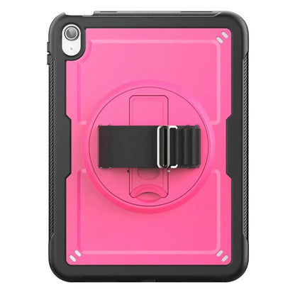 Tablet Case for iPad 10.9 (2022) (A2696) Hand Strap Kickstand PC+TPU Cover Drop-proof