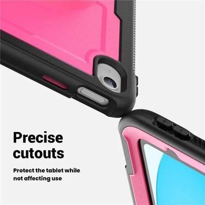 Tablet Case for iPad 10.9 (2022) (A2696) Hand Strap Kickstand PC+TPU Cover Drop-proof