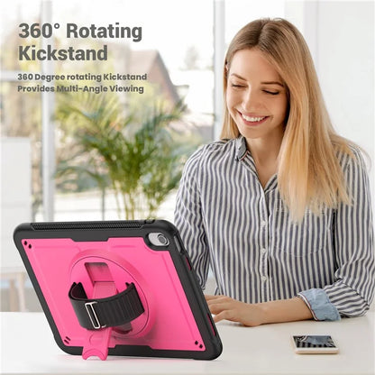 Tablet Case for iPad 10.9 (2022) (A2696) Hand Strap Kickstand PC+TPU Cover Drop-proof