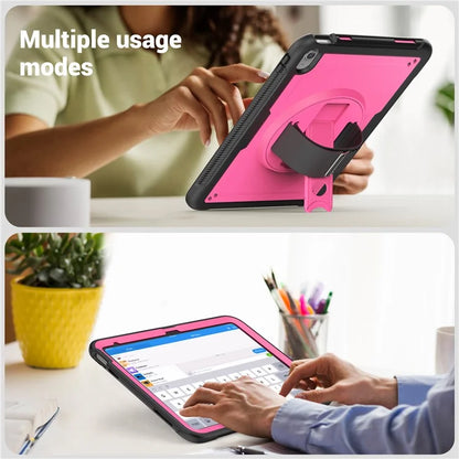 Tablet Case for iPad 10.9 (2022) (A2696) Hand Strap Kickstand PC+TPU Cover Drop-proof