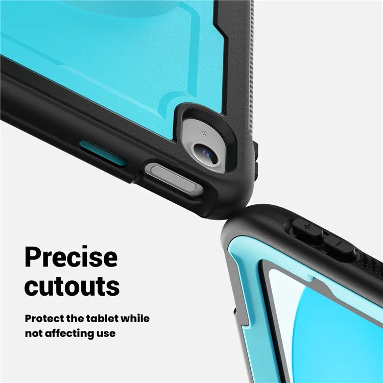 Tablet Case for iPad 10.9 (2022) (A2696) Hand Strap Kickstand PC+TPU Cover Drop-proof