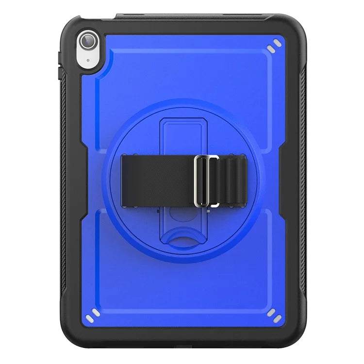 Tablet Case for iPad 10.9 (2022) (A2696) Hand Strap Kickstand PC+TPU Cover Drop-proof