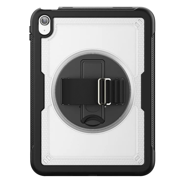 Tablet Case for iPad 10.9 (2022) (A2696) Hand Strap Kickstand PC+TPU Cover Drop-proof
