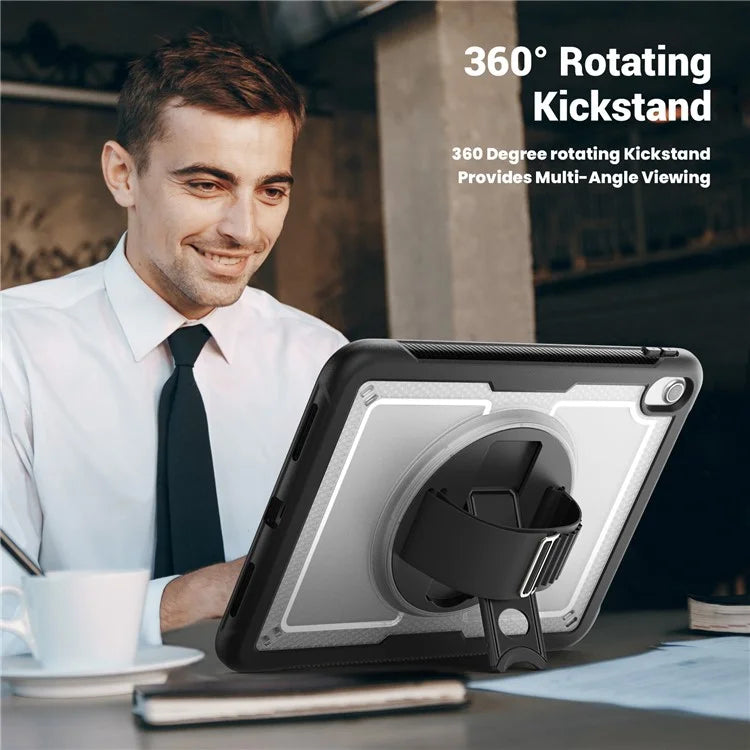 Tablet Case for iPad 10.9 (2022) (A2696) Hand Strap Kickstand PC+TPU Cover Drop-proof