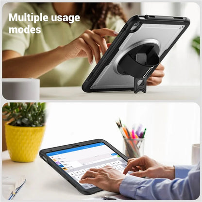 Tablet Case for iPad 10.9 (2022) (A2696) Hand Strap Kickstand PC+TPU Cover Drop-proof