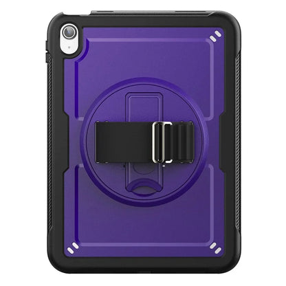 Tablet Case for iPad 10.9 (2022) (A2696) Hand Strap Kickstand PC+TPU Cover Drop-proof