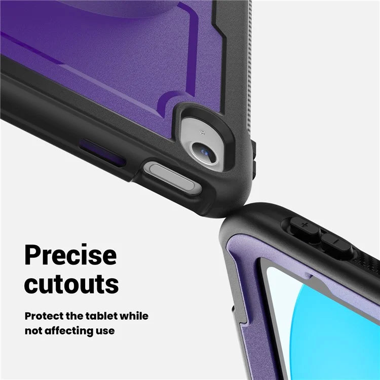 Tablet Case for iPad 10.9 (2022) (A2696) Hand Strap Kickstand PC+TPU Cover Drop-proof
