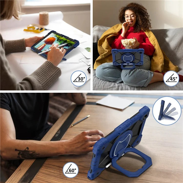 C3 for Samsung Galaxy Tab A8 10.5 (2021) / (2022) Tablet Case Silicone+PC Cover with Shoulder Strap