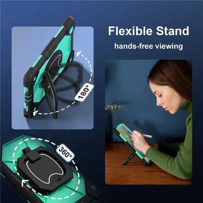 C3 for Samsung Galaxy Tab A8 10.5 (2021) / (2022) Tablet Case Silicone+PC Cover with Shoulder Strap