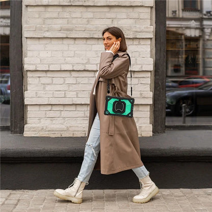 C3 for Samsung Galaxy Tab A8 10.5 (2021) / (2022) Tablet Case Silicone+PC Cover with Shoulder Strap