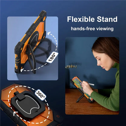 C3 for Samsung Galaxy Tab A8 10.5 (2021) / (2022) Tablet Case Silicone+PC Cover with Shoulder Strap