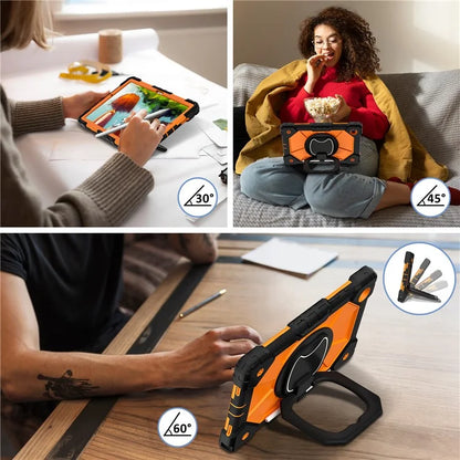 C3 for Samsung Galaxy Tab A8 10.5 (2021) / (2022) Tablet Case Silicone+PC Cover with Shoulder Strap