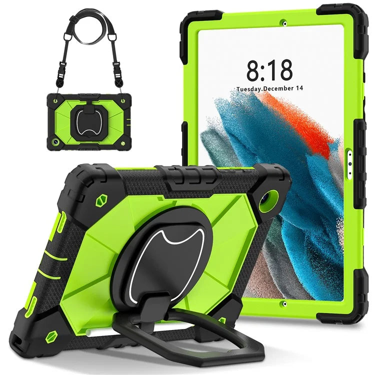 C3 for Samsung Galaxy Tab A8 10.5 (2021) / (2022) Tablet Case Silicone+PC Cover with Shoulder Strap