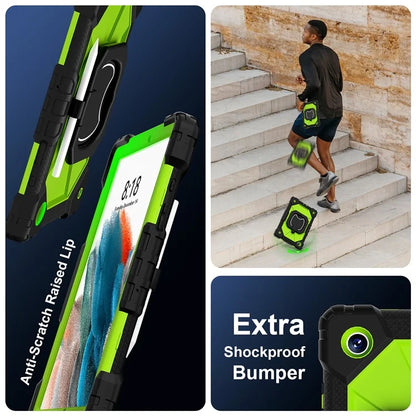 C3 for Samsung Galaxy Tab A8 10.5 (2021) / (2022) Tablet Case Silicone+PC Cover with Shoulder Strap