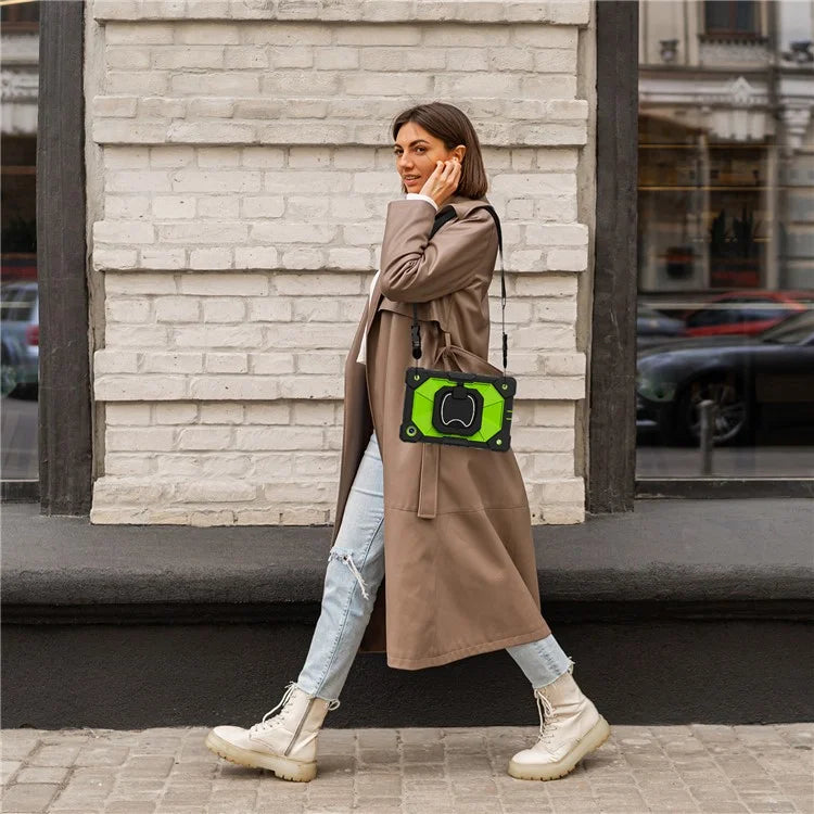 C3 for Samsung Galaxy Tab A8 10.5 (2021) / (2022) Tablet Case Silicone+PC Cover with Shoulder Strap