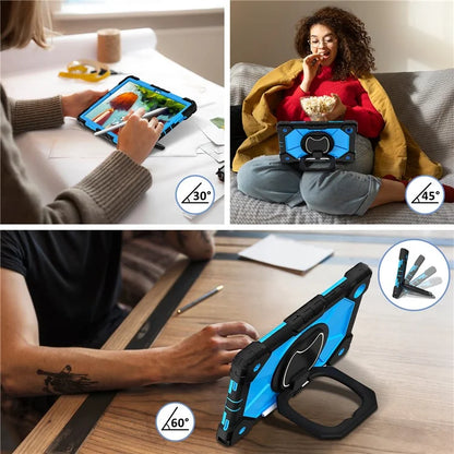 C3 for Samsung Galaxy Tab A8 10.5 (2021) / (2022) Tablet Case Silicone+PC Cover with Shoulder Strap