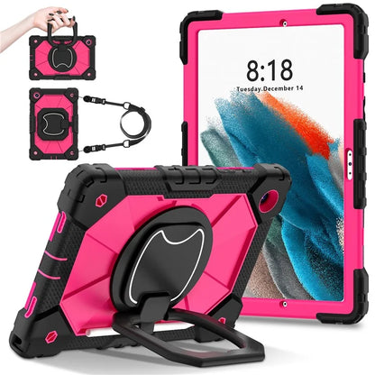 C3 for Samsung Galaxy Tab A8 10.5 (2021) / (2022) Tablet Case Silicone+PC Cover with Shoulder Strap