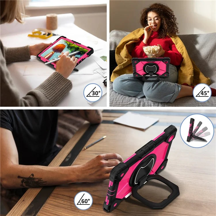 C3 for Samsung Galaxy Tab A8 10.5 (2021) / (2022) Tablet Case Silicone+PC Cover with Shoulder Strap