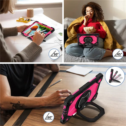 C3 for Samsung Galaxy Tab A8 10.5 (2021) / (2022) Tablet Case Silicone+PC Cover with Shoulder Strap