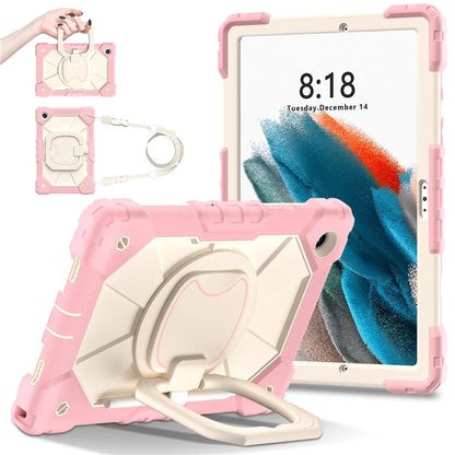 C3 for Samsung Galaxy Tab A8 10.5 (2021) / (2022) Tablet Case Silicone+PC Cover with Shoulder Strap