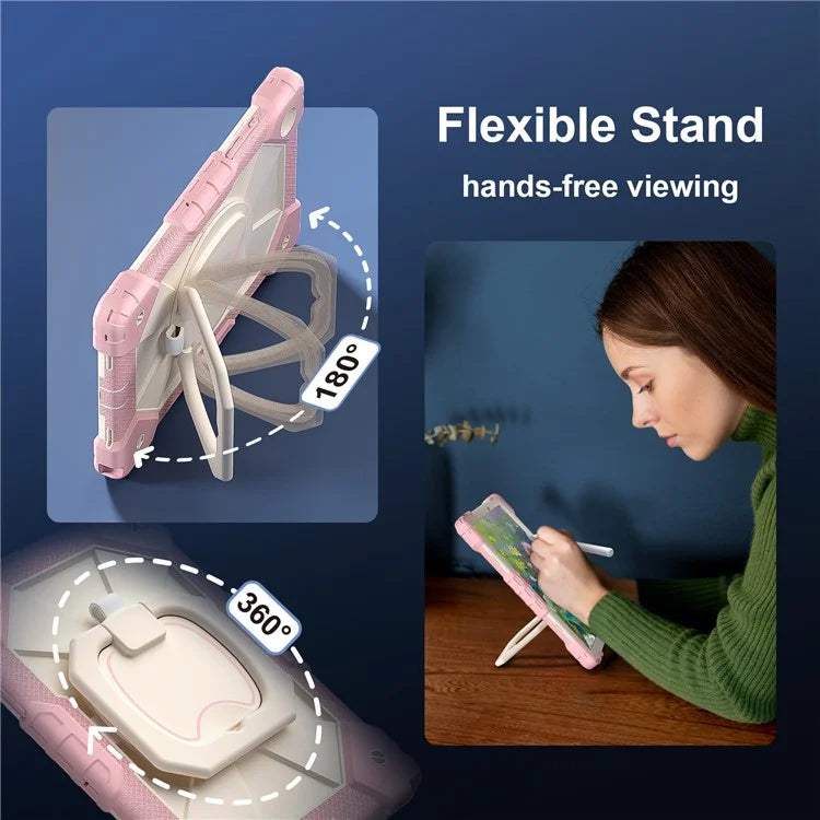 C3 for Samsung Galaxy Tab A8 10.5 (2021) / (2022) Tablet Case Silicone+PC Cover with Shoulder Strap