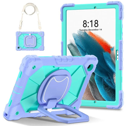 C3 for Samsung Galaxy Tab A8 10.5 (2021) / (2022) Tablet Case Silicone+PC Cover with Shoulder Strap