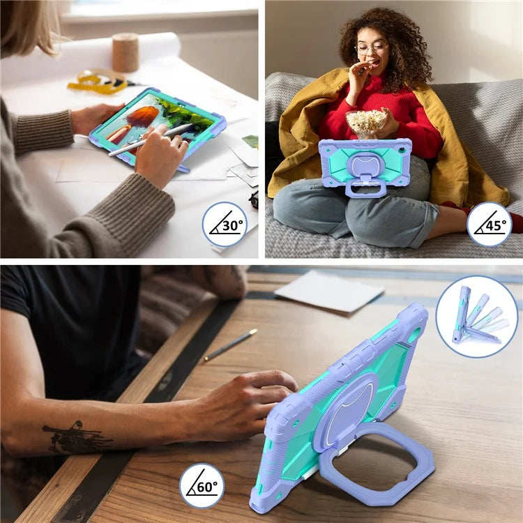 C3 for Samsung Galaxy Tab A8 10.5 (2021) / (2022) Tablet Case Silicone+PC Cover with Shoulder Strap