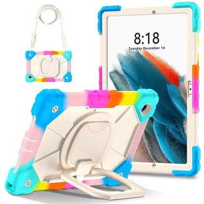 C3 for Samsung Galaxy Tab A8 10.5 (2021) / (2022) Tablet Case Silicone+PC Cover with Shoulder Strap