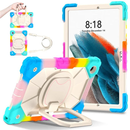 C3 for Samsung Galaxy Tab A8 10.5 (2021) / (2022) Tablet Case Silicone+PC Cover with Shoulder Strap