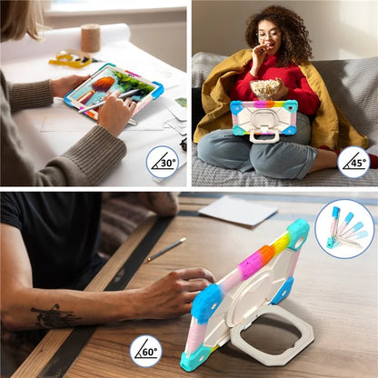 C3 for Samsung Galaxy Tab A8 10.5 (2021) / (2022) Tablet Case Silicone+PC Cover with Shoulder Strap