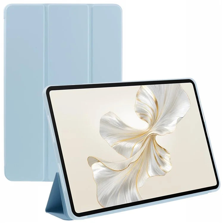 For Honor Pad 9 Case Anti-Scratch PU+Silicone Tri-fold Stand Tablet Cover