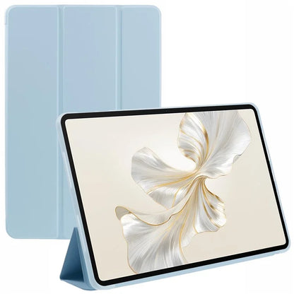For Honor Pad 9 Case Anti-Scratch PU+Silicone Tri-fold Stand Tablet Cover