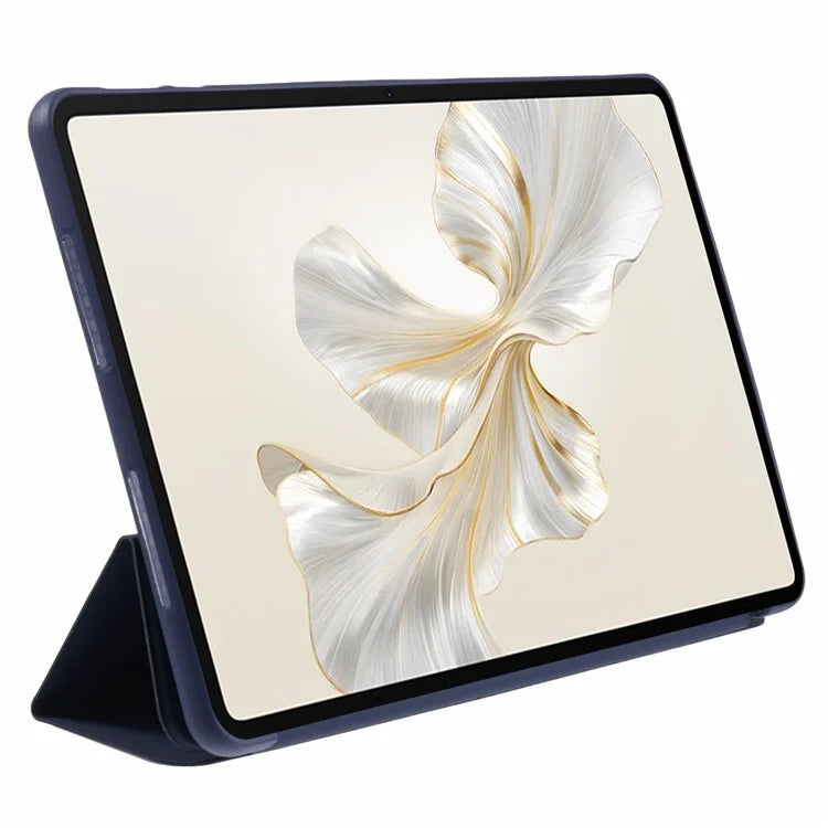 For Honor Pad 9 Case Anti-Scratch PU+Silicone Tri-fold Stand Tablet Cover