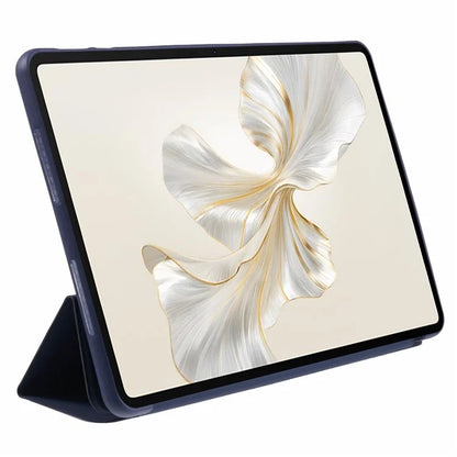 For Honor Pad 9 Case Anti-Scratch PU+Silicone Tri-fold Stand Tablet Cover