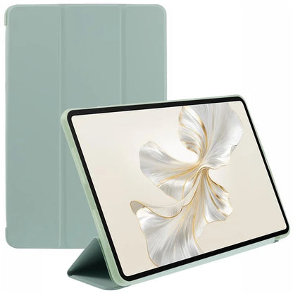 For Honor Pad 9 Case Anti-Scratch PU+Silicone Tri-fold Stand Tablet Cover