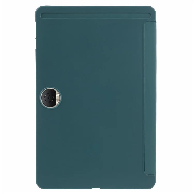 For Honor Pad 9 Case Anti-Scratch PU+Silicone Tri-fold Stand Tablet Coverish Green