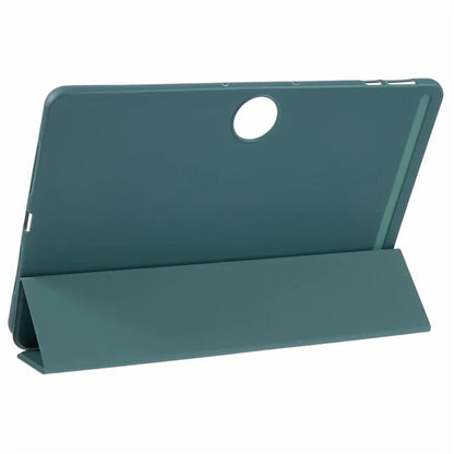 For Honor Pad 9 Case Anti-Scratch PU+Silicone Tri-fold Stand Tablet Coverish Green