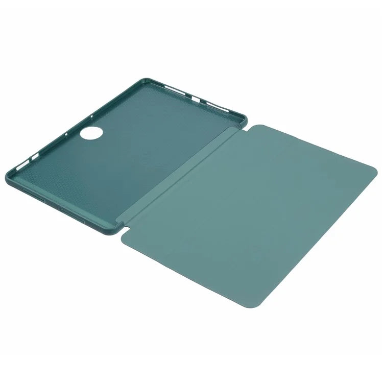 For Honor Pad 9 Case Anti-Scratch PU+Silicone Tri-fold Stand Tablet Coverish Green