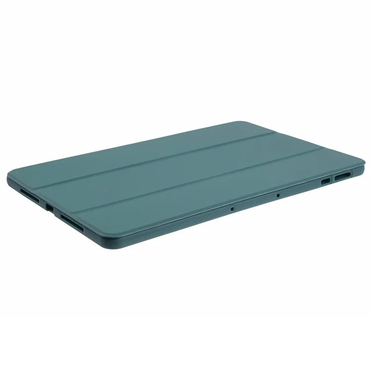For Honor Pad 9 Case Anti-Scratch PU+Silicone Tri-fold Stand Tablet Coverish Green