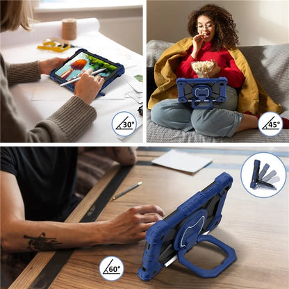 C3 Rugged Case for Samsung Galaxy Tab A7 Lite 8.7-inch T220 / T225 Kickstand Cover with Shoulder Strap