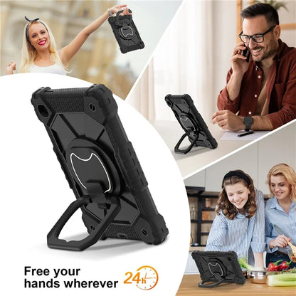 C3 Rugged Case for Samsung Galaxy Tab A7 Lite 8.7-inch T220 / T225 Kickstand Cover with Shoulder Strap