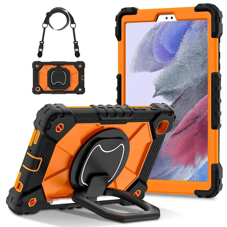 C3 Rugged Case for Samsung Galaxy Tab A7 Lite 8.7-inch T220 / T225 Kickstand Cover with Shoulder Strap
