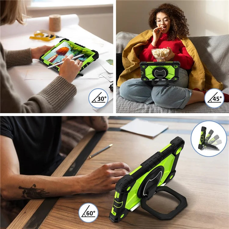 C3 Rugged Case for Samsung Galaxy Tab A7 Lite 8.7-inch T220 / T225 Kickstand Cover with Shoulder Strap