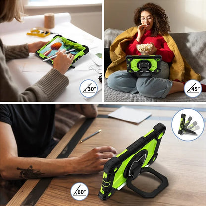 C3 Rugged Case for Samsung Galaxy Tab A7 Lite 8.7-inch T220 / T225 Kickstand Cover with Shoulder Strap