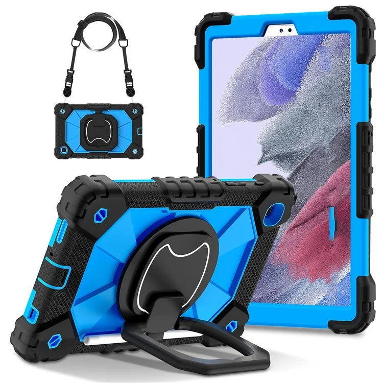 C3 Rugged Case for Samsung Galaxy Tab A7 Lite 8.7-inch T220 / T225 Kickstand Cover with Shoulder Strap